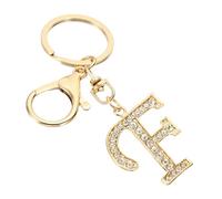 PATIKIL Letter Keychain, Portachiavi Lettera Iniziale, Portachiavi Lettera F con Diamanti Cristallo, Pendenti con Alfabeto Decorativo Carino Creativo per Borsa, Zaino, Tonalità Oro
