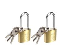 PATIKIL Lucchetto con chiavi, corpo largo 162,6 cm, arco lungo 3 cm, 2 pezzi, in lega di acciaio inossidabile, impermeabile, antiruggine, adatto per unità di stoccaggio, capannoni, garage, recinzioni