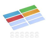 PATIKIL M.2 2280 Nvme SSD Dissipatore 70x22x3mm, Radiatore Raffreddatore in Alluminio con Piastra Termica/Nastro/Anello di Gomma per Laptop Elettronica CPU LED, Rosso/Blu/Verde/Oro