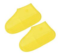 PATIKIL M Pieghevole Impermeabile Silicone Scarpe Copertura, Riutilizzabili Antiscivolo Copriscarpe Pioggia Stivali Scarpe Copertura Protezioni Galosce per Esterni Pioggia Neve, Giallo