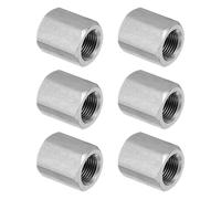 PATIKIL M12 x 1-Pitch Dado Esagonale Lungo Acciaio Inossidabile 304, 6pz 20mm/ 0.8" L Dadi di Accoppiamento Dado a Barra Lunga Intera Connettore per Barra Filettata, Tono Argento