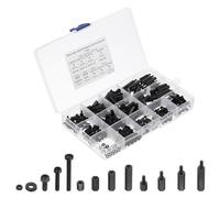 PATIKIL M2.5 Kit Distanziatore Esagonale in Nylon Maschio/Femmina, 320pz Kit Assortimento di Distanziali Schede Madri, Distanziatori Prese Elettriche Viti Dadi per Schede Madri PCB, Nero