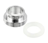 PATIKIL M28*1.0 Maschio M22*1.0 Maschio Filetto Rubinetto Adattatore, 2pz Cromato Aeratore Connettore Raccordo per Giardino Flessibile Acqua Filtro Tubo, Argento