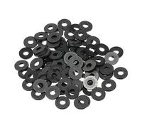PATIKIL M3 Nylon Rondella Piatta, 150pz 3mm ID 8mm OD 1mm Spessa Guarnizione Distanziatore Guarnizione Ring per Rubinetto Tubo Acqua Tubo Dispositivo di fissaggio Bullone, Nero