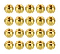 PATIKIL M3 x 9mm Dadi a Sfera Pomelli, Pz30 Tappi a Sfera Perforazione Acciaio Maniglia Foro Cieco Decorazione Dado Lampada Mobili o Progetto Fai-Da-Te, Placcatura Oro Elettroforesi