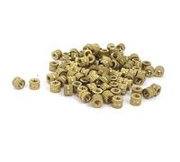 PATIKIL M3x4mm Femmina Ottone Zigrinata Inserimento Dado, 100pz Incorporamento Dado per 3D Stampante