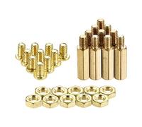 PATIKIL M4 18mm+6mm Esagonale Ottone Distanziale, 10 Set Maschio-Femmina Filettato Spaziatore Vite Dado Kit per PCB Scheda Madre Computer Circuito Scheda