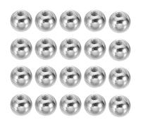 PATIKIL M4 x 12mm Dadi a Sfera Pomelli, Pz20 Tappi a Sfera Perforazione Acciaio Maniglia Foro Cieco Decorazione Dado Lampada Mobili o Progetto Fai-Da-Te, Tonalità Argento