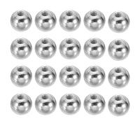 PATIKIL M4 x 12mm Dadi a Sfera Pomelli, Pz30 Tappi a Sfera Perforazione Acciaio Maniglia Foro Cieco Decorazione Dado Lampada Mobili o Progetto Fai-Da-Te, Tonalità Argento