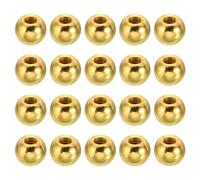 PATIKIL M4 x 9mm Dadi a Sfera Pomelli, Pz30 Tappi a Sfera Perforazione Acciaio Maniglia Foro Cieco Decorazione Dado Lampada Mobili o Progetto Fai-Da-Te, Placcatura Oro Elettroforesi