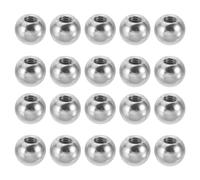 PATIKIL M4 x 9mm Dadi a Sfera Pomelli, Pz30 Tappi a Sfera Perforazione Acciaio Maniglia Foro Cieco Decorazione Dado Lampada Mobili o Progetto Fai-Da-Te, Tonalità Argento