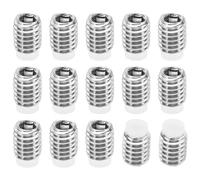 PATIKIL M4x5mm Nylon Punta Vite Grugno, 15pz Metrico Esagonale Testa Presa Tazza Punta Anti Slittamento Set Viti Interno Esagonale Guida Hardware, 304 Acciaio Inossidabile