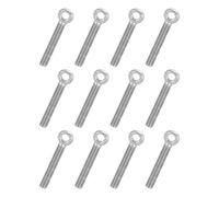 PATIKIL M5 x 30mm Bullone a Occhiello in 304 Acciaio Inox 12Pz Argento | Viti con Occhiello, Bulloni di Vite, Golfari, Vite ad Anello, con 26,5mm Filettatura, Bullone Di Sollevamento, per DIY