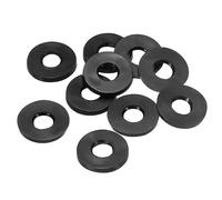PATIKIL M6 Gomma Rondella Piatta, 10 Pezzi 6mm ID x 13mm OD x 1,6mm Spessore Guarnizione Distanziatrice di Tenuta per Rubinetto Tubo Acqua Tubo Dispositivo Fissaggio Bullone, Nero