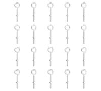 PATIKIL M6x50mm Bulloni Ad Occhio Con Dadi, 20 Pc Bulloni Ad Occhio Oscillanti Spalla Per Filettati Acciaio Carbonio Per Cavili Fili Luci Appendere