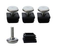PATIKIL M8 30x30mm Piedini Livellamento, 4 Set Quadrati Inserti Regolabili Mobili Scorrimento per Mobili