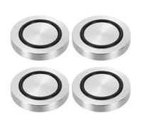 PATIKIL M8 Filettatura 50mm / 2" Dia 8mm Spessore Cerchio in Alluminio Disco Adattatore per Piano in Vetro 4pz Piedini Tondi in Metallo con ring in Gomma Antiscivolo