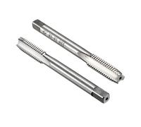 PATIKIL M8 x 1.25 Filetto Fresatura Maschi 2 Pezzi H2 Acciaio ad Alta Velocità 3 Scanalature Dritte non Rivestito per Filettatura Maschiatura Strumento Fai Da Te Riparazioni Meccaniche