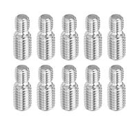 PATIKIL M8x1,25 a M10x1,5 Doppia Estremità Filettata Perno Vite Bullone, 10pz 304 Inossidabile Acciaio Asta Bulloni Filettatura Riduttore Adattatore per Mobili Ferramenta, 25mm Lungo