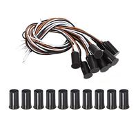 PATIKIL magnetici Interruttore Lamelle, 10pz NO NC oring Allarme Contatto Sensore Cablato Incassato Porta Sensore Finestra Contatto Interruttore per Allarme Sistema, Marrone