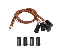 PATIKIL magnetici Interruttore Lamelle, 4pz NC oring Allarme Contatto Sensore Cablato Incassato Porta Sensore Finestra Contatto Interruttore per Allarme Sistema, Marrone