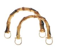 PATIKIL Manici Per Borsa In Bambù 2 Pezzi 2 Misure Manici A Forma Di U Sostitutivi Fatti A Mano Per Borsa Con Fibbia metallo Per Decorazioni E Creazione Di Borse Tote Legno