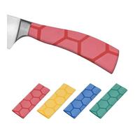 PATIKIL Manico Coltello Tagliente Guaina Termorestringente 1.2x4.9, 4 Pezzi Avvolgimento Antiscivolo Chef per Gestione Coltelli da Cucina, Modello Alveare Rosso/Giallo/Blu/Verde