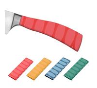 PATIKIL Manico Coltello Taglio Termorestringente 2.2"x4.9", 4Pz Avvolgimento Antiscivolo per Coltello da Cucina, Modello Ovale Rosso/Giallo/Blu/Verde