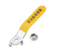 PATIKIL Maniglia a Leva Valvola a Sfera, 1pz Maniglia Valvola Metallo Lunghezza Totale 103mm con Foro Dimensioni 8x5x3mm per Rubinetto, Riparazione e Sostituzione Tubo Flessibile Giallo