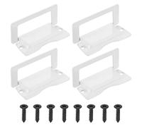 PATIKIL Maniglia A Scomparsa Per Porta, 4 Pezzi A Filo Invisibile Con Viti Per Mobile Porta Cassetta Degli Attrezzi Contenitore Arredamento Casa, Bianco