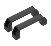 PATIKIL Maniglie Plastica con Fori da 120mm, 2pz Maniglie Quadrate per Cassetti, Ferramenta Cucina per Bagagli, Attrezzature Meccaniche, Maniglia per Porta e Armadio, Nero