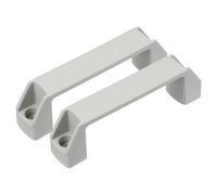 PATIKIL Maniglie Plastica con Fori da 120mm, 2pz Maniglie Quadrate per Cassetti, Ferramenta da Cucina per Bagagli, Attrezzature Meccaniche, Maniglia per Porta e Armadio, Grigio