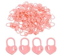 PATIKIL Marcatori Punto Uncinetto, Pz100 Marcatori per Lavoro a Maglia in Plastica Spilla Ad Ago Segnapunti a Cuore per Cucire All'Uncinetto Artigianato Fai-Da-Te, Rosa