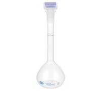 PATIKIL Matraccio Tarato 100 ml, Matraccio Graduato Volumetrica Graduata Polipropilene con Tappo a Pressione Tolleranza 0,3ml per Esperimenti Scientifici Laboratorio, Trasparente