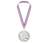 PATIKIL Medaglie da Tennis Argento da 2,7", Medaglie Premio da Tennis con Nastro Rosso Bianco per Giochi e Competizioni Sportive