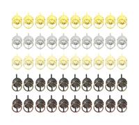 PATIKIL Metallo Brad Elementi Fissaggio 50pz Mini Brad Spilli Brad Carta Elementi Fissaggio Metallo Tirare Anello Manico per Decorazione Accessori Arte Fai da Te Artigianato Mix Colori