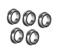 PATIKIL MF128-2RS 8mmx12mmx3.5mm Flangiato Sfera Cuscinetto, 5pz Entrambi Lato Sigillato Cromo Acciaio Cuscinetti