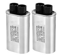 PATIKIL Microonde Condensatore, 2pz 1.05uF AC 2100V Alta Tensione Condensatore 7mm Spille Distanza per Universale Microonde forni, Argento Tono