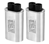 PATIKIL Microonde Condensatore, 2pz 1.1uF AC 2100V Alta Tensione Condensatore 7mm Spille Distanza per Universale Microonde forni, Argento Tono