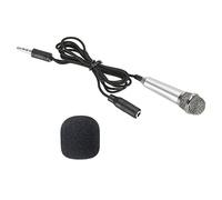 PATIKIL Mini Microfono Portatile Vocale Microfono Argento per Voce Registrazione e Canto 1pz