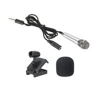 PATIKIL Mini Microfono Portatile Vocale Microfono Argento per Voce Registrazione e Canto con Mic Alzati e Copri 1pz