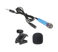 PATIKIL Mini Microfono Portatile Vocale Microfono Blu per Voce Registrazione e Canto con Mic Alzati e Copri 1pz