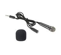 PATIKIL Mini Microfono Portatile Vocale Microfono Nero per Voce Registrazione e Canto 1pz
