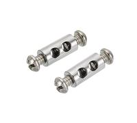 PATIKIL Morsetto per Cavo, Filo Metallico Corda Morsetti 1 Pacco/20pz Acciaio Cavo Morsetti 3mm 3.5mm Doppio BuchiCorda Raccordi Morsetto con M4*0.7 Viti per Cavo