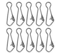 PATIKIL Moschettoni Pesca Alta Resistenza, Pz100, 17 Libbre, Acciaio Inossidabile, Connettore Linea Pesca, Girelle Clip Cambio Rapido Esche Pesca Acqua Dolce Salata, Nero