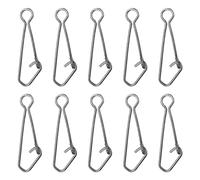 PATIKIL Moschettoni Pesca Alta Resistenza, Pz50 Acciaio Inossidabile 167 Libbre, Connettore Linea Pesca Girelle Clip Cambio Rapido Esche Pesca Acqua Dolce Salata, Nero