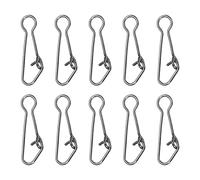 PATIKIL Moschettoni Pesca Alta Resistenza, Pz50 Acciaio Inossidabile 24 Libbre, Connettore Linea Pesca, Girelle Clip Cambio Rapido Esche Pesca Acqua Dolce Salata, Nero