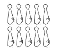 PATIKIL Moschettoni Pesca Alta Resistenza, Pz50 Acciaio Inossidabile 41 Libbre, Connettore Linea Pesca, Girelle Clip Cambio Rapido Esche Pesca Acqua Dolce Salata, Nero