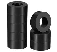 PATIKIL Multi Uso Gomma Distanziatore, 8pz 0.8"OD x 25/64"ID x 0.3"Spessore Antivibranti Isolamento Cuscinetti Gomma Distanziatore Rondella per HVAC Macchinari Bulloni Auto Accessori Nero