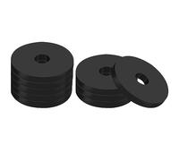 PATIKIL Multi Uso Gomma Distanziatore, 8pz 1.6"OD x 25/64"ID x 0.2"Spessore Antivibranti Isolamento Cuscinetti Gomma Distanziatore Rondella per HVAC Macchinari Bulloni Auto Accessori Nero